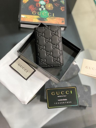 Визитница Gucci черная принт в стиле "GG"
