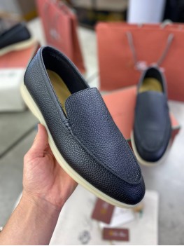 Лоферы Loro Piana Summer Walk Black Leather