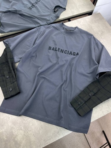 Лонгслив Balenciaga рукав клетка 