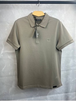 Трикотажное поло Tom Ford Logo "TF" Dark Brown