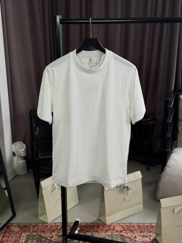 Футболка Brunello Cucinelli белая с окантовкой 