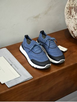 Кроссовки Brunello Cucinelli blue  (со шнуровкой)