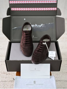 Кеды замшевые Brunello Cucinelli Brown