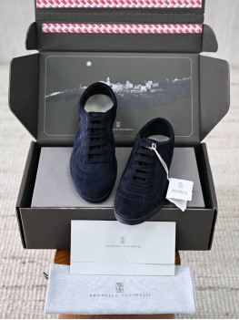 Кеды замшевые Brunello Cucinelli D.Blue