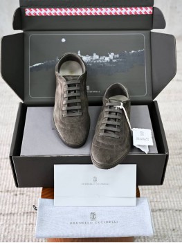 Кеды замшевые Brunello Cucinelli Gray