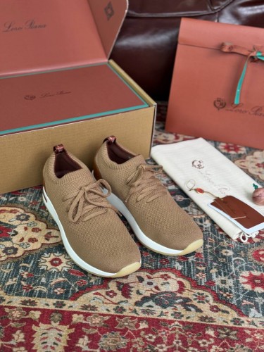 Кроссовки Loro Piana 360Flexy Walk бежевого цвета