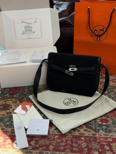 Мессенджер Hermes Kelly depeches 25 pouch Noir