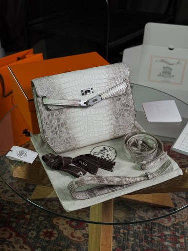 Сумка Hermes Kelly Depeches 25 Croco Himalaya 