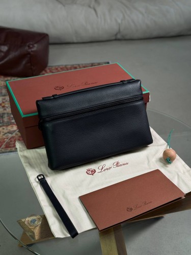 Мессенджер Loro Piana на молнии черного цвета