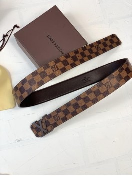 Ремень Louis Vuitton коричневая шашка 