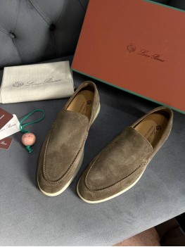 Лоферы Loro Piana Summer Walk коричневого цвета