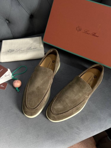 Лоферы Loro Piana Summer Walk коричневого цвета