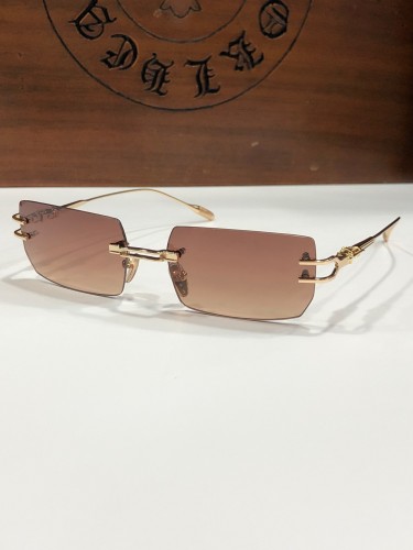 Очки Chrome Hearts  Lordie в золотой оправе