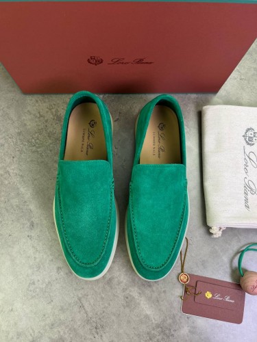 Лоферы Loro Piana Summer Walk изумрудного цвета