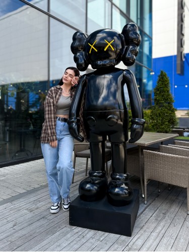 Kaws Companion Black большая коллекционная фигурка 180 см черный