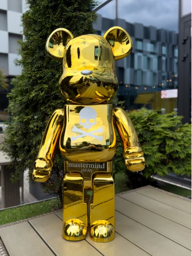 Bearbrick Gold Chrome дизайнерская статуэтка медведь Беарбрик 70 см золотистый