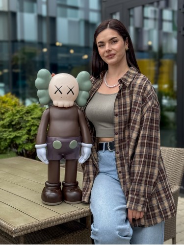 Статуэтка Kaws Companion коллекционная фигурка для интерьера 70 см коричневый