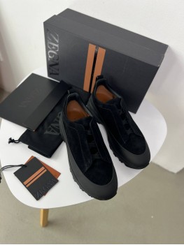 Кроссовки Zegna Tiple Stitch Monte Black