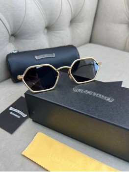 Солнцезащитные очки Chrome Hearts CE MGP в золотой оправе