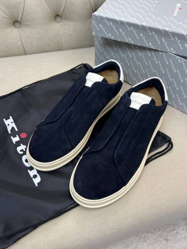 Слипоны Kiton без шнуровки  мужские замшевые