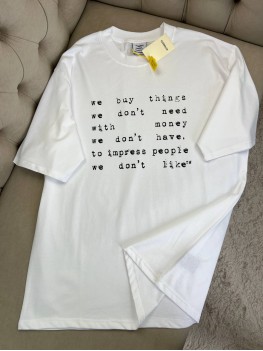 Футболка Vetements We Buy Things мужская белая хлопок оверсайз