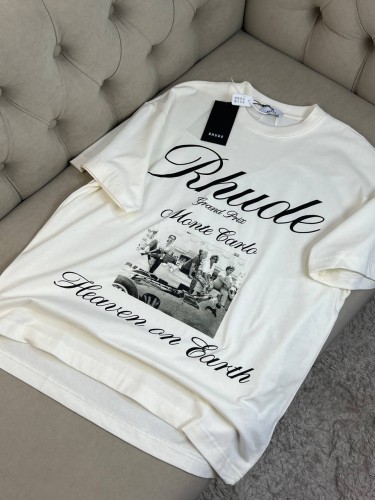 Футболка Rhude Logo Monte Carlo мужская белая
