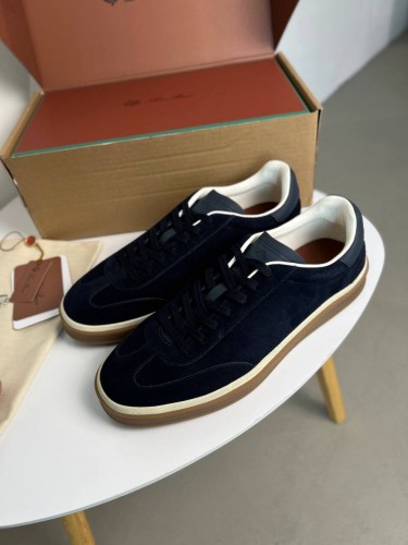 Кроссовки Loro Piana Tennis Walk Sneaker темно-синие