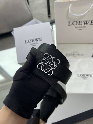 Ремень Loewe натуральная кожа черный