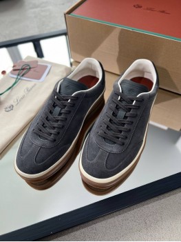 Кроссовки Loro Piana Tennis Walk Sneaker темно-серые