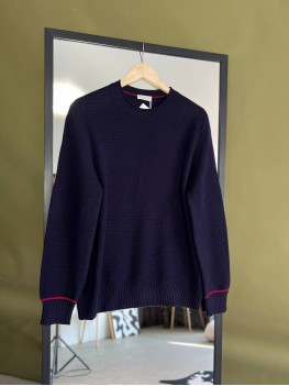 Трикотажная кофта Brunello Cucinelli темно-синего цвета 