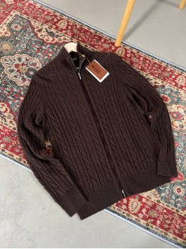 Трикотажная кофта Loro Piana коричневого цвета