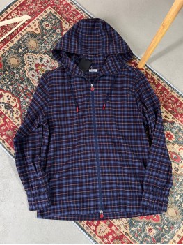 Рубашка Kiton синяя клетка